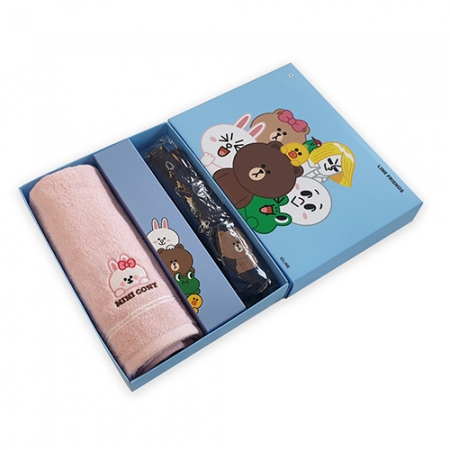 라인프렌즈 브라운앤코니 타올 & 우산세트 #2