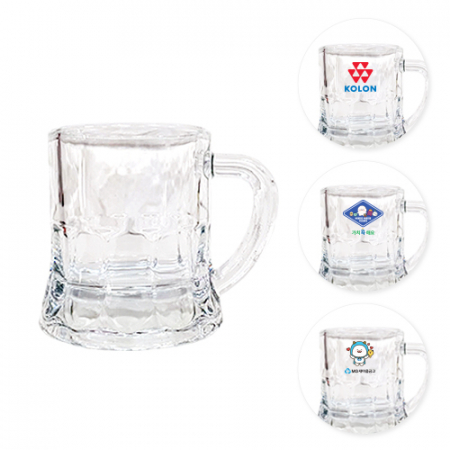 투명 손잡이 소주잔 // 칼라 인쇄 #2