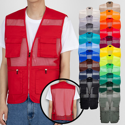 작업 망사 조끼, 남자 여자 단체 행사 조끼 #2