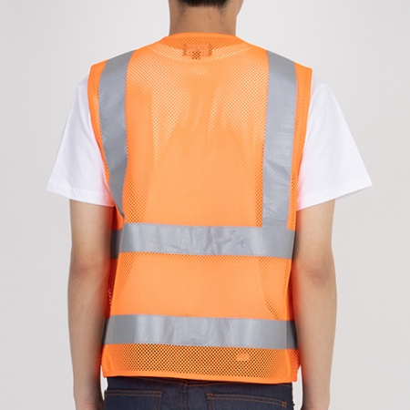 투투라인 안전 반사 망사 2줄 조끼, 남자 여자 단체 행사 조끼 #4