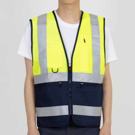 안전 스태프 투톤 반사 조끼 (L-3XL) #3