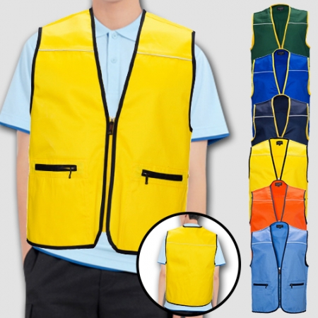 스텝 안내 반사 앞뒤 라인 조끼, 남자 여자 #2