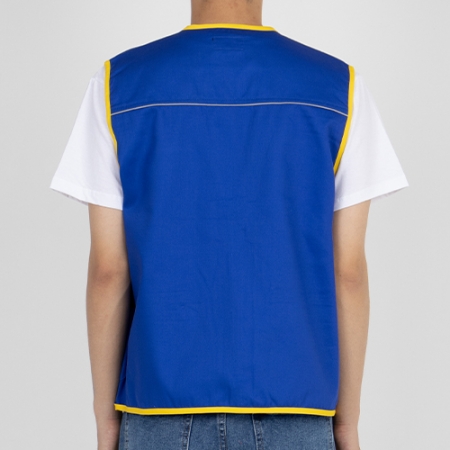 스텝 안내 반사 앞뒤 라인 조끼, 남자 여자 #4