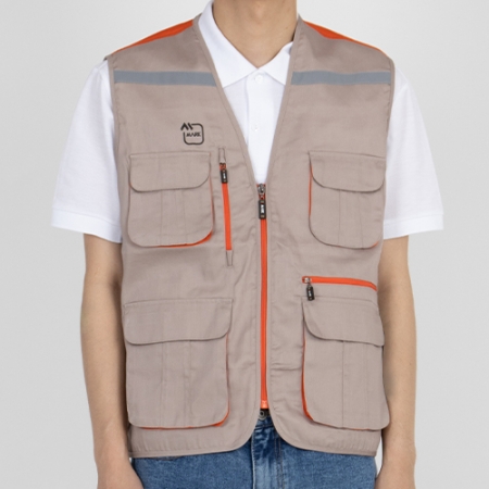 남자 여자 안전 반사 망사 고급 조끼 #3