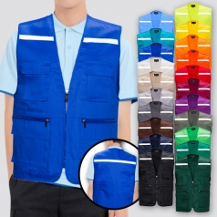 스텝 반사 띠 조끼 L-3XL, 남자 여자 안전 조끼