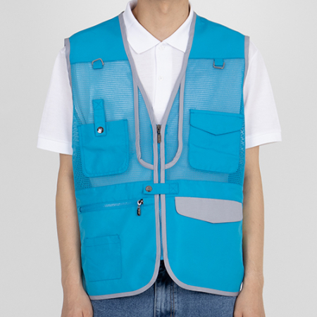 레이 라인 망사 조끼 (S-4XL), 남자 여자 조끼 #3