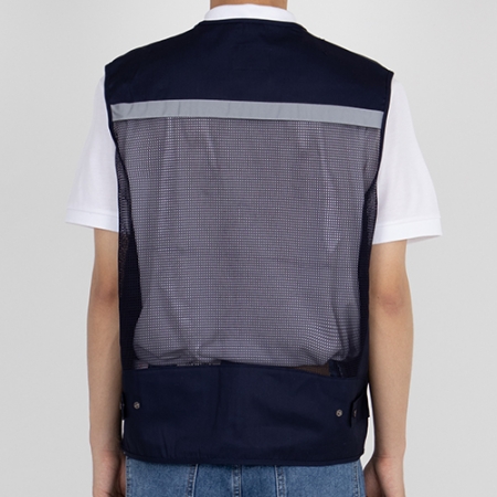 안전 반사 비비컬러 망사 조끼, 남자 여자 조끼 #4