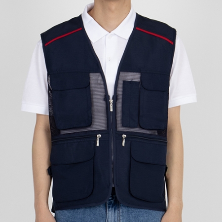 포인트 망사 V넥 조끼 M~3XL, 남자 여자 조끼 #3