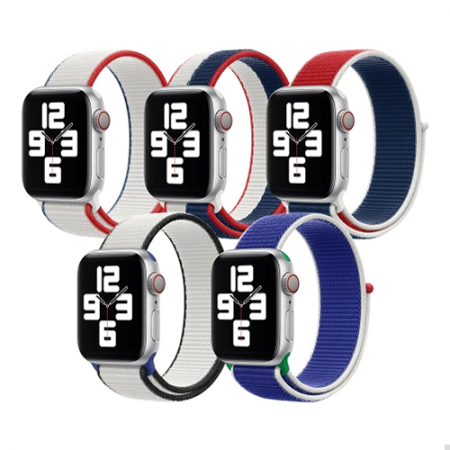 스포츠루프 밴드 스트랩, 애플워치 8 / 7 / 6 / 5 / 4 / 3 / se / se2 / ultra 국기  시계줄 호환 #2