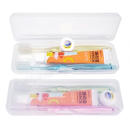 커플 치과용 크리스탈캡+페리오+치실 칫솔 치약 세트 #4