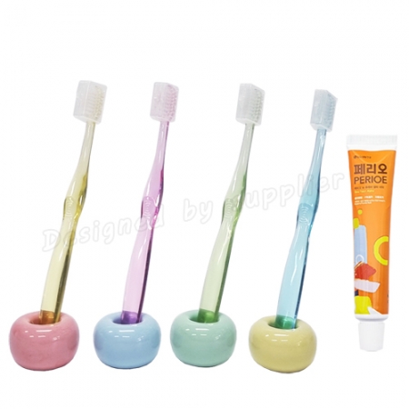 커플 치과용 크리스탈캡+페리오 칫솔 치약 세트 #5