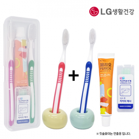 커플 326미세모+페리오+치간 칫솔 치약 세트 #3