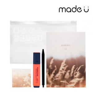 에브리데이 웰컴키트 제작노트형 C타입 노트 / 볼펜 / 포스트잇 / 형광펜 / 항균파우치