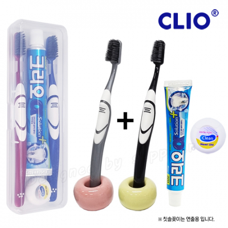 커플 클리오 퍼펙션+페리오 치약+치실 칫솔 치약 세트 #3