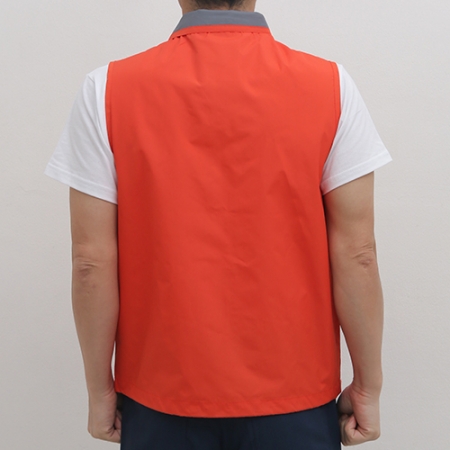 델러컷 배색 카라 조끼 M-3XL, 남자 여자 조끼 #4