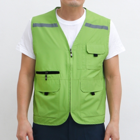 스텝 야광 반사 띠 조끼 M-3XL, 남자 여자 조끼 #3