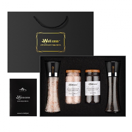 웰세스 WG-244 히말라야 핑크소금 블랙페퍼 통후추 그라인더 선물세트 #2