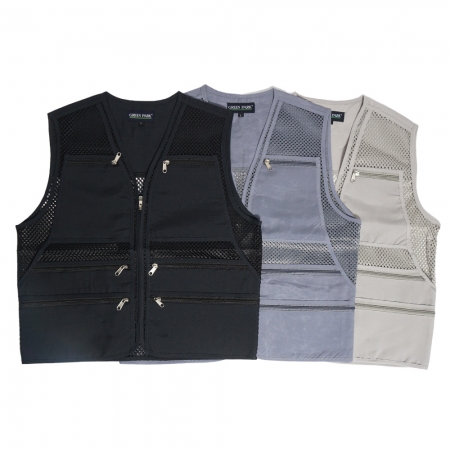 매직 왕망사 조끼 작업 마트 단체 팀 조끼 레저 행사 #4