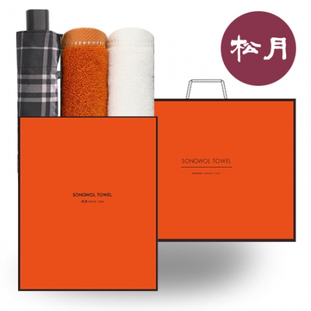 송월 프리미엄 O.G 우산& 타올 3매 세트8 (SWU 3단 체크 우산 1P+SWU 보네르 뱀부 타올 200G 2P) #2