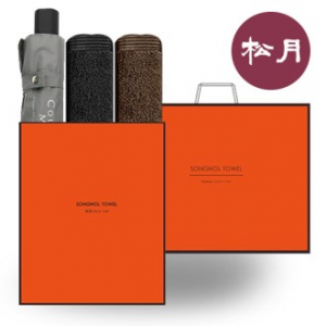 송월 프리미엄 O.G 우산& 타올 3매 세트3 (CM 3단 폰지 우산 1P+SWU 옴므190G 30수 타올 2P)