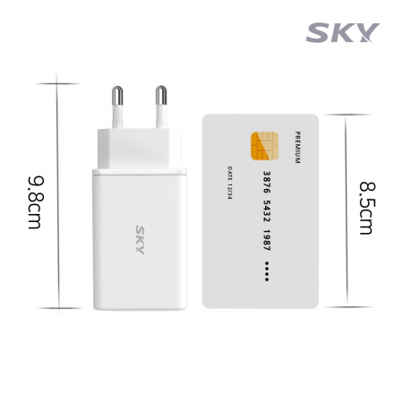 스카이필 SKY-GaN65Y GaN 미니 3포트 멀티 초고속충전기 65W #4