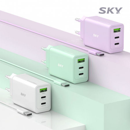 스카이필 SKY-GaN65Y GaN 미니 3포트 멀티 초고속충전기 65W #6