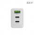 작은이미지: 스카이필 SKY-GaN65Y GaN 미니 3포트 멀티 초고속충전기 65W #3