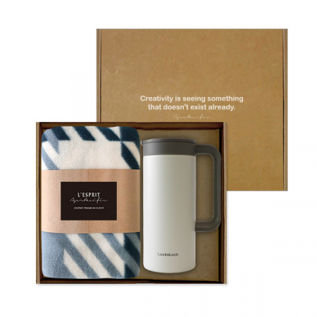 레스쁘리 스페셜 2P 세트 M (무릎담요 + 머그컵 (락앤락 테이블)) #2