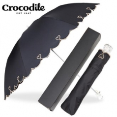 크로커다일 하트 자수 우양산 암막 UV차단