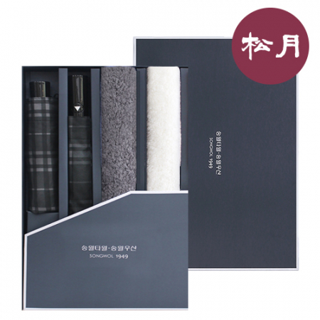 송월 프리미엄 우산+타올 4매입 세트3- 베이직 #2