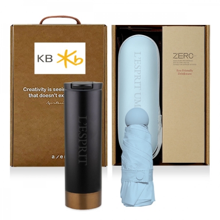 레스쁘리 고급 세트 OOO (마카롱 우산 + 벅스 로얄 텀블러 500ml) #4