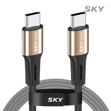 스카이 비트 60W PD C to C타입 고강도 패브릭 초고속 충전케이블 1.2M #2