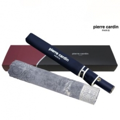 피에르가르뎅 폰지 바이어스 2단 우산& 격자 타올세트 F