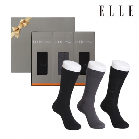 [ELLE] 엘르 신사 정장 양말 3족 세트 #2