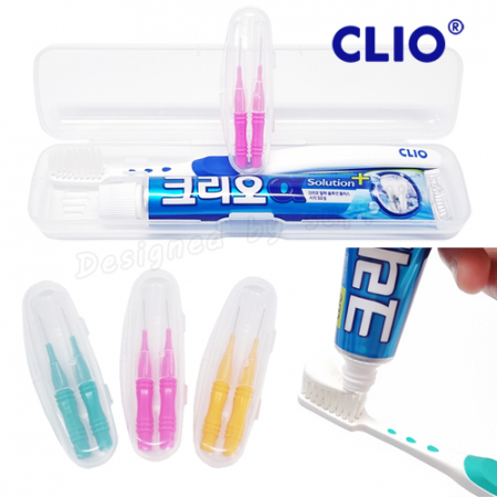 클리오R +페리오 치약+치간 칫솔 2p 케이스 / 칫솔 치약 세트 #2