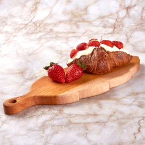 마호가니 플레이팅 원목 도마 나뭇잎