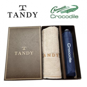 탠디 베이직 로고 타올 + 크로커다일 바이어스 수동 우산 세트 1번