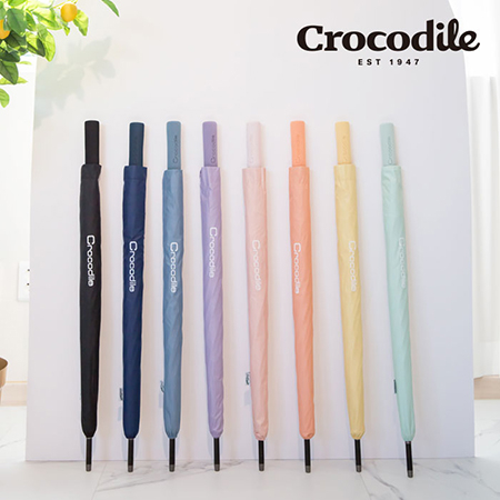 크로커다일 60 폰지 무지 베이직 암막 자동 장우산 #2