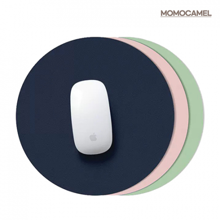 모모카멜 마우스패드 원형 PU 가죽 22*22cm (EC01) #2