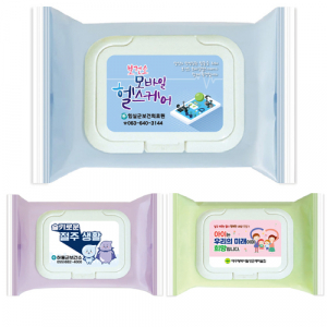 홍보용 전도용 물티슈 제작 25매 (캡형)