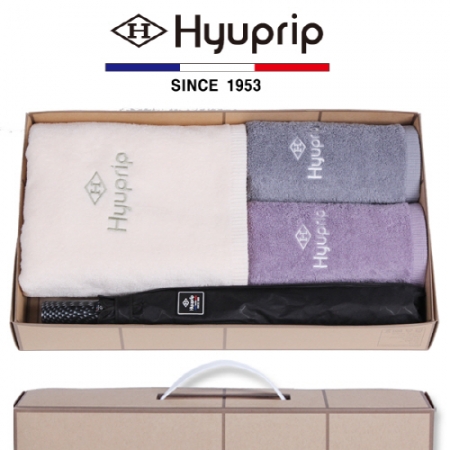 협립 코마 바스타올 1P + 세면타올 2P + 2단 암막 커넥션 우산 1P- 우산 타올 세트 #2