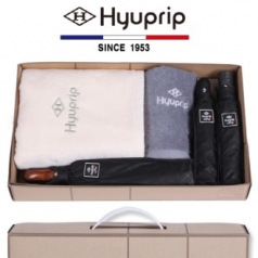 협립 바스타올 1P + 세면타올 1P + 3단 암막 고밀도 3종-완전 자동 우양산 타올 세트