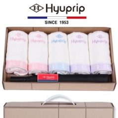 협립 눈꽃 타올 5P + 2단 늄 울트라 고밀도 자동우산 1P- 우산 타올 세트