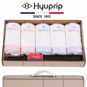 협립 눈꽃 타올 5P + 2단 늄 울트라 고밀도 자동우산 1P- 우산 타올 세트