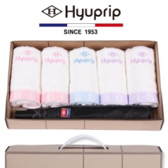 협립 눈꽃 세면타올 5P + 2단 엠보 바이어스 자동우산 1P 우산 타올 패밀리세트