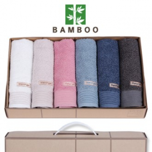 뱀부 멜란지 세면타올 6P - 타올 세트