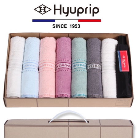 마시멜로 타올7P 세트 + 3단 초고밀도 VIP 수동 1P 우산 타올세트 #2