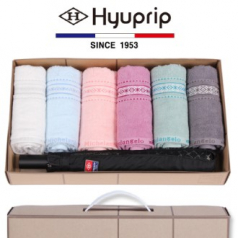 마시멜로 타올 6P 세트 + 2단 커넥션 우산 1P- 우산 타올 세트