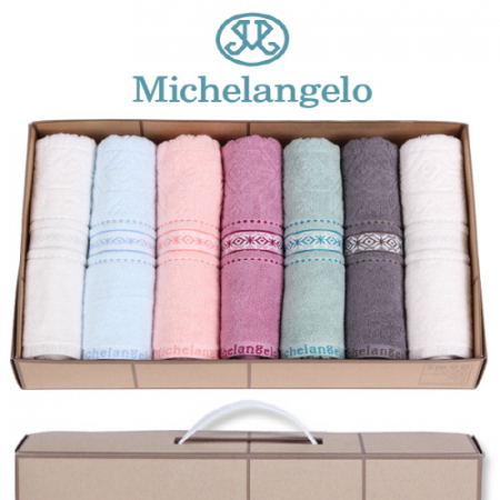 미켈란젤로 마시멜로 세면타올 7P - 타올 세트 #2