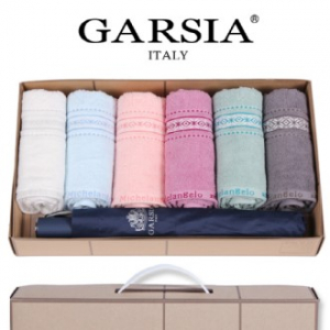 마시멜로 타올 6P 세트 + 가르시아 2단 심플 우산 1P- 우산 타올 세트